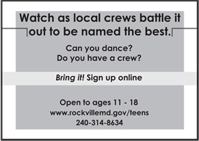 rbdc_postcard_2 rockville's best dance crew postcard back