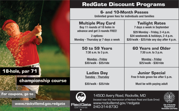 redgate redgate golf course advertisement rockville